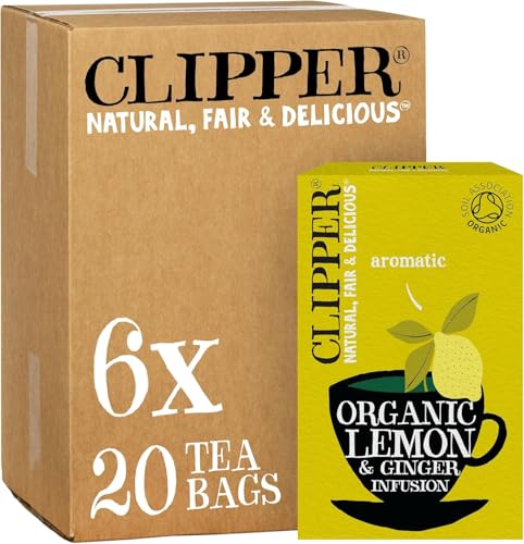 Clipper Organic Lemon & Ginger Tea Bags | 120 Teabag Sachets