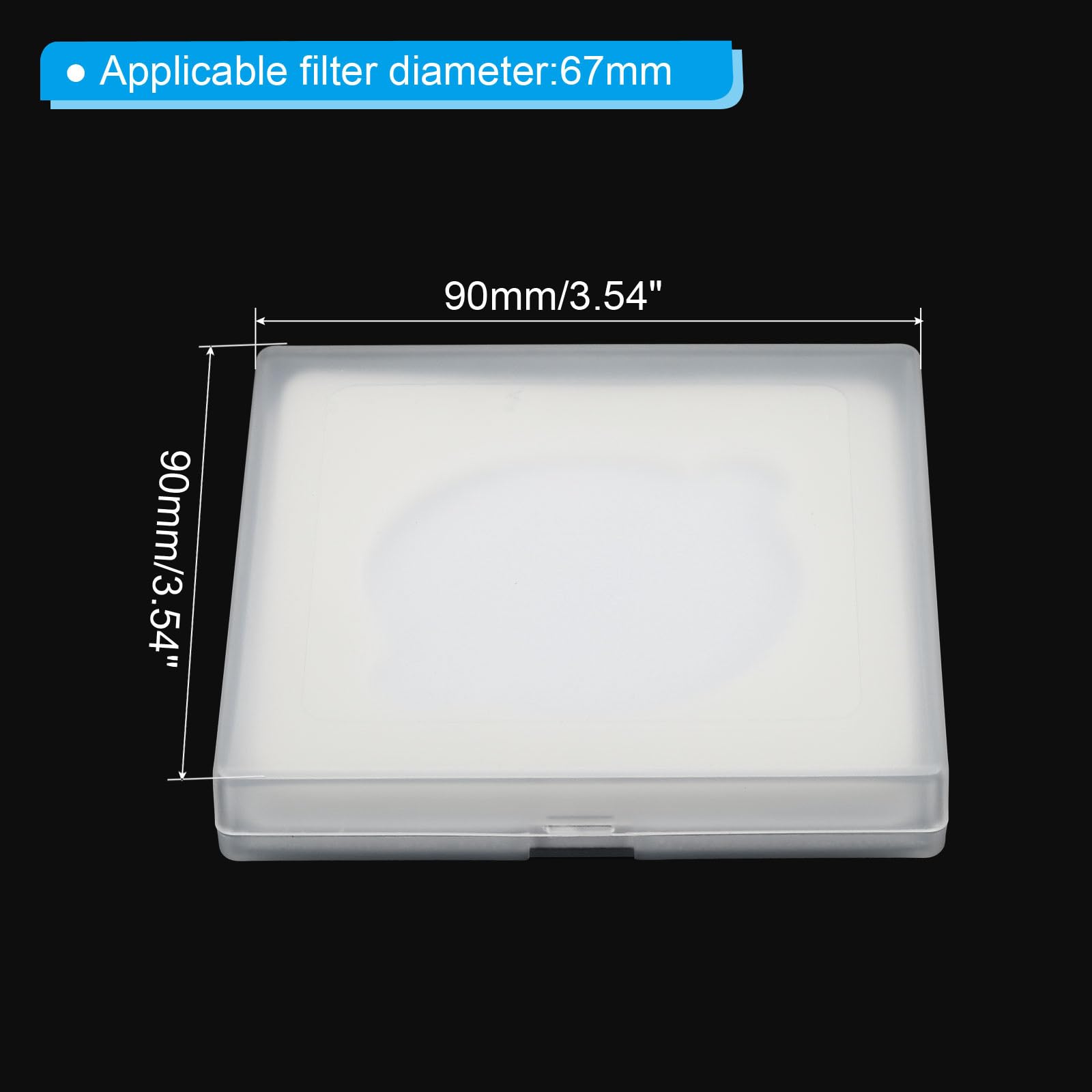 PATIKIL 67mm Custodia per Filtro Obiettivo, 2pz Custodia Portatile per Filtro Fotocamera Plastica Resistente Acqua Antipolvere per Conservare Filtri Fotografici