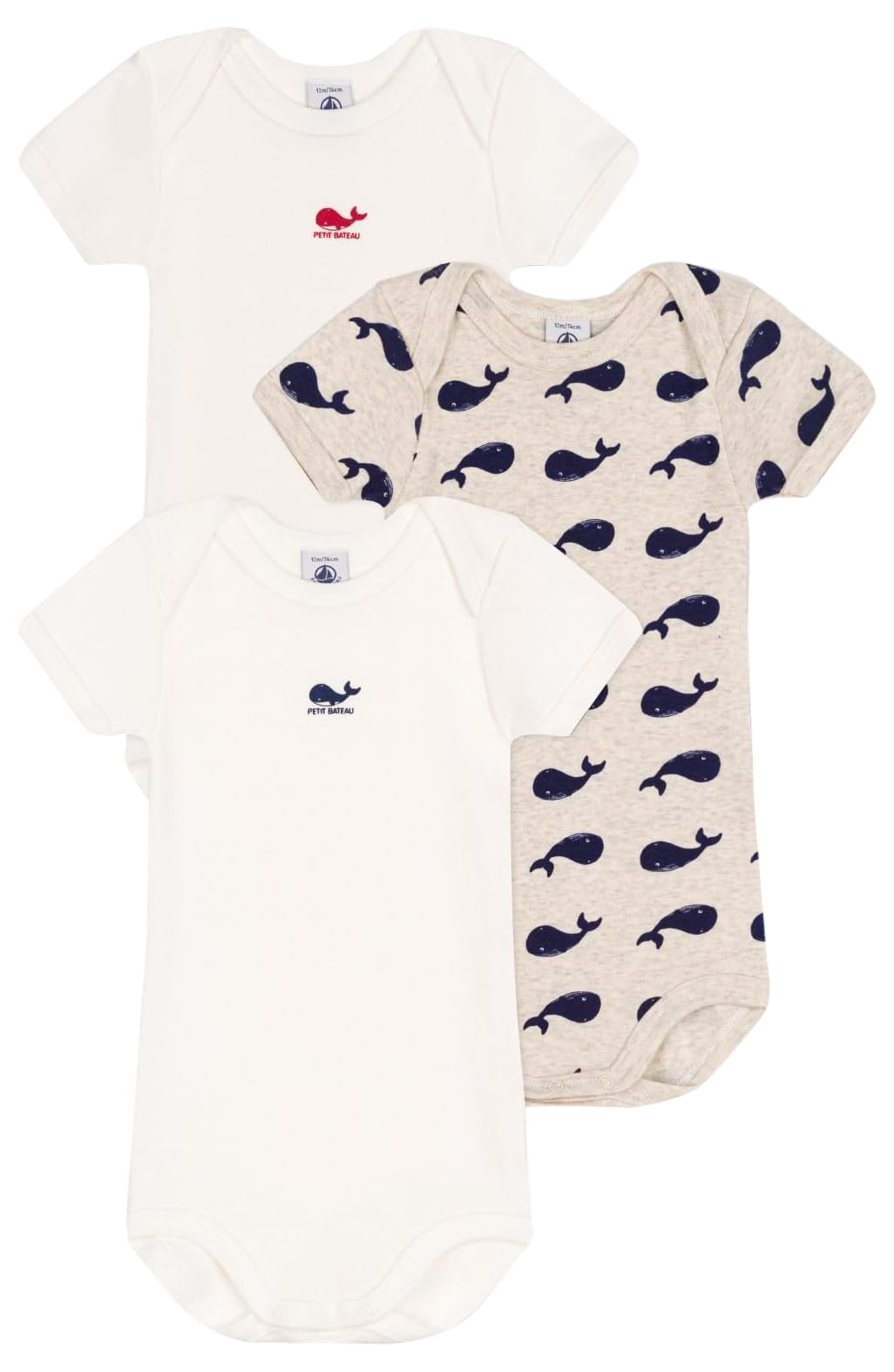 Petit Bateau Unisex Baby Body (3er Pack)