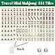 Lotvic Mini Mahjong Set, Mahjong Set, Mini Majong Spiel, Traditionelles Chinesisches Majong mit 144 Majong Steinen, Geeignet für Jung und Alt, Ideal für Familien, Reisen, Partys