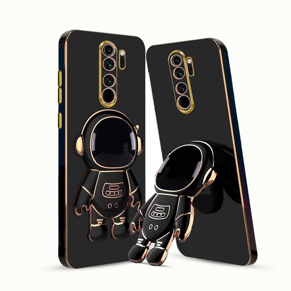 KARWAN®️ 3D Astronaut with Folding Stand Back Cover Case Compatible for Redmi MI Note 8 Pro | Slim electroplated case | Stand case | Soft TPU | Space Astro Theme | Camera Protection-Black. (B0C7L9XTSV) Amazon Price History, Amazon Price Tracker