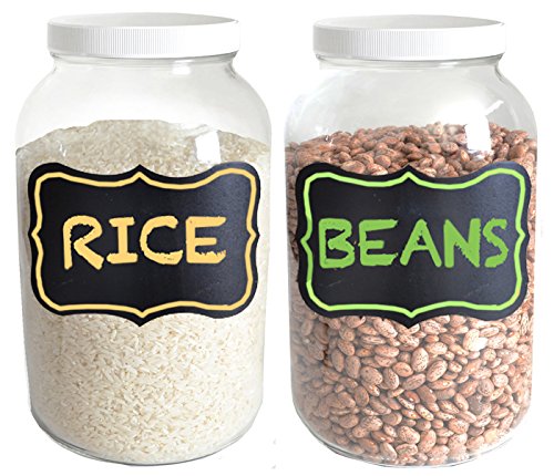 nicebottles Chalkboard Labels, Extra Large Fancy Rectangles - 4" X 6", Pack of 12