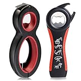 Bottle Can and Jar Grip Opener, 2 pack Jar Openers 5-in-1 and 6-in-1 Multi Kitchen Tools Set, Lid Seal Remover Lid Twist Off for Children, Elderly and Rheumatoid Arthritis Sufferers