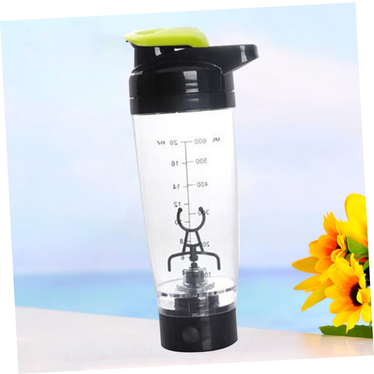 Alipis Shaker Elettrico Portatile per Proteine 600 Ml Mixer Antigraffio Miscelazione Automatica per Sportivi e Vita Sana