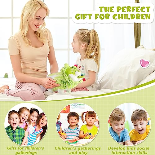 14Inches Cabbage Dog Plush Toys Pillow Figure, Cute Stuffed Animal Doll Cartoon Plush Toy Soft Lumbar Back Cushion Plushies Stuffed Toy Cute Pillows Best Gift For Kids Birthday Party Green White #TOP4