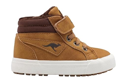 KangaROOS KAVU III, Zapatillas Unisex niños, Marrón Amarillo Café, 30 EU