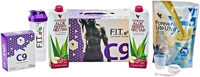 Forever Living Clean 9 Pack - New Flavours - Berry - Peach - 9 Day Detox Plan Diet (Vanilla Shake + Berry Aloe Drink)