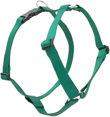 LupinePet Basics - Arnés ajustable para perro romano de 34 pulgadas, color verde, 14-24 pulgadas, para perros medianos