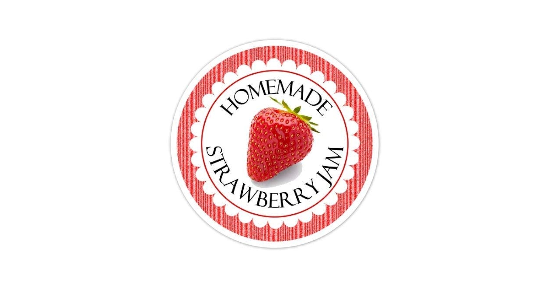 Strawberry Jam Canning Jar Label