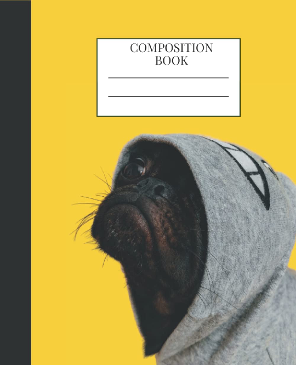 Pug Puppy Composition Notebook: 120 Lined College Ruled Pages: Cute Dog Lover Gift Idea For Kids And Adults
