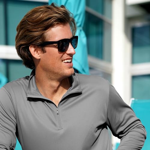 Reel Life Men’s Jax Beach Quarter-Zip UV Long Sleeve – Lightweight UPF 50+ Sun Shirts for Men, Quick-Dry Mens Long Sleeve Sun Protection Shirts Polyester Fishing & Outdoor Quarter Zip Pullover Men3