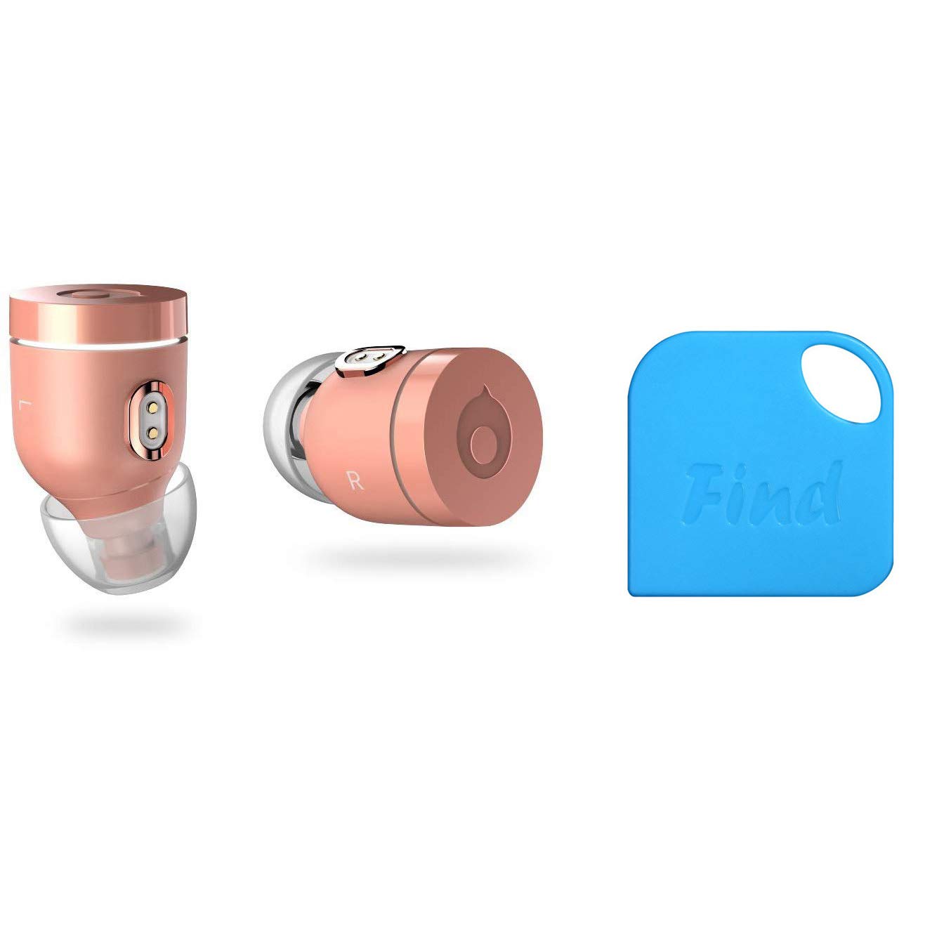 Crazy Baby Air Nano True Wireless Bluetooth Earbuds, Gold Sensegiz Find Personal Gps Tracker - Cr-Gold Find-Blu