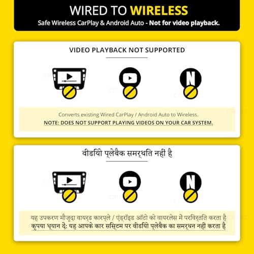Image of CRUST AutoLink W20 Car Wireless Android Auto & CarPlay Adapter Receiver - Convert Wired to Wireless. Plug & Play. Bluetooth + 5GHz WiFi. USB A /C. for Cars with OEM Wired Android Auto /CarPlay