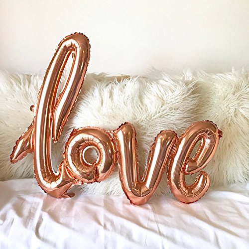 XXL Giant Foil Balloon- Love Hand-Writing Style- Rose Gold