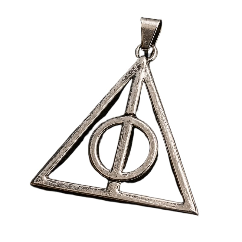Stainless Steel Deathly Hallows 33X33mm Pendant Silver Plated Charm Necklace Without Chain Handmade For Men & Women Power Symbol Meaningful Jewelry |LK_SSC_0053-image-48