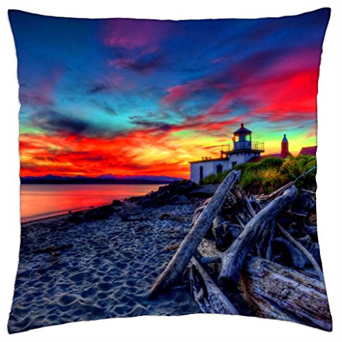 Lovely place at sunset - Throw Pillow Cover Case (18
