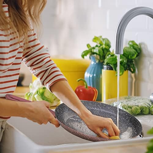 ROSMARINO Patelnia do naleśników, 25 cm, z odlewu aluminiowego z powłoką zapobiegającą przywieraniu, do płyt indukcyjnych i innych źródeł ciepła, w zestawie e-book z przepisami