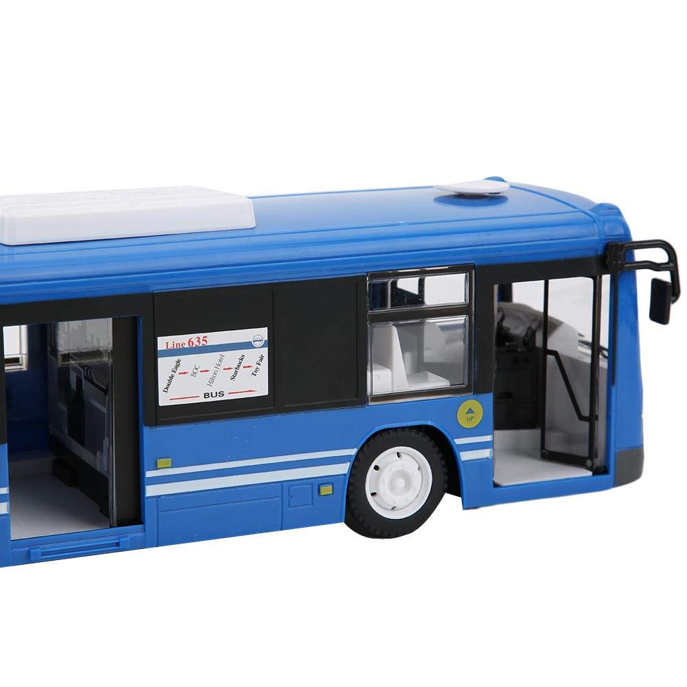 Bus télécommandé, Jouet RC 2,4 GHz avec lumière et son, Voiture modèle pour enfants garçons filles cadeau anniversaire intérieur extérieur