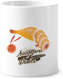 Traditional Singapore Hainanese Chicken Toothbrush Pen Holder Mug Ceramic Stand Pencil Cup
