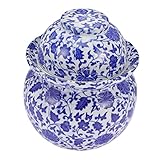 ULTECHNOVO Frasco de Cerámica Sellado para Encurtidos Bote Hermético de Almacenamiento 1.5 Diseño Cocina Conservación de Alimentos Tarro Tapa