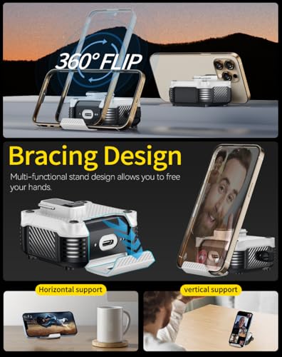 Image of Pohgelan for AirPods 4 Case with Safety Lock-White | Carbon Fiber Texture Cover,Magnetic Automatic Lock with Cleaning Kit&Keychain,Compatible with Magsafe