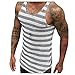 Tee Shirt Homme Été Polyester Encolure Dégagée Tshirt à Motifs Confortable Leger Crop Débardeur Homme Plage Modern Bouton sans Manche