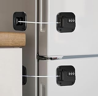 Fridge Lock Refrigerator Freezer Childproof Locks for Cabinets and Drawers Easy Install No Keys Needed Combo Lock Multifunctional Child Safety Cabinet Locks