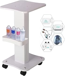 Beauty Salon Trolley Cart, 3 Tiers Beauty Stands Spa Cart Storage Trolley, Multifunctional Mobile Beauty Cart, for Beauty, Salon, Spa Service, Max Load 40KG