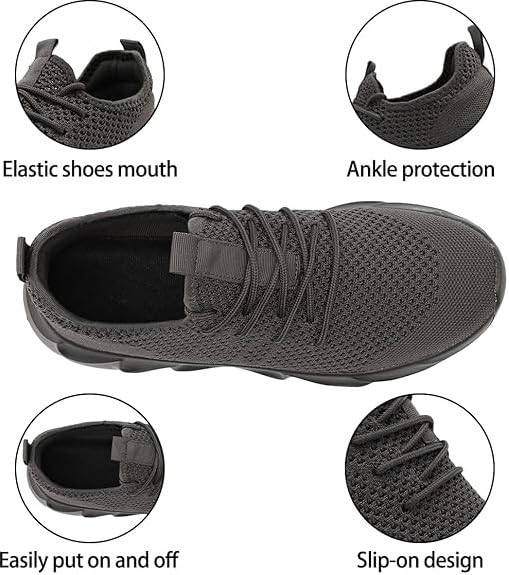Image of EGMPDA Men's Tennis Shoes Slip On Running Walking Sneakers Casual Fashion Workout Gym Athletic Sport Hiking Sneakers Non Slip Shoe for Men