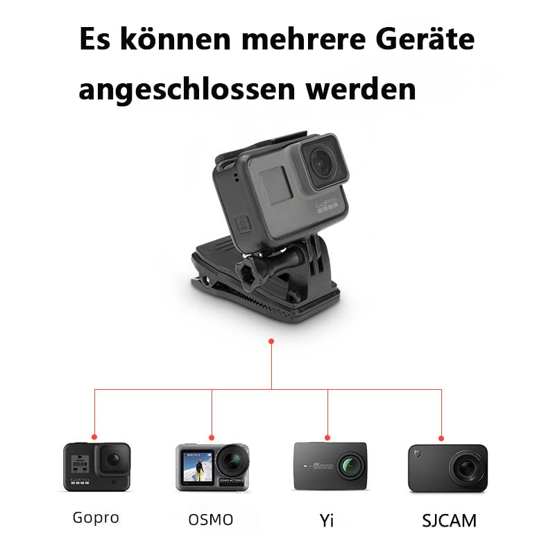 SHULLIN Clip Rotatif 360° Pour Sac à Dos – Support Caméra GoPro Hero & Action Cams