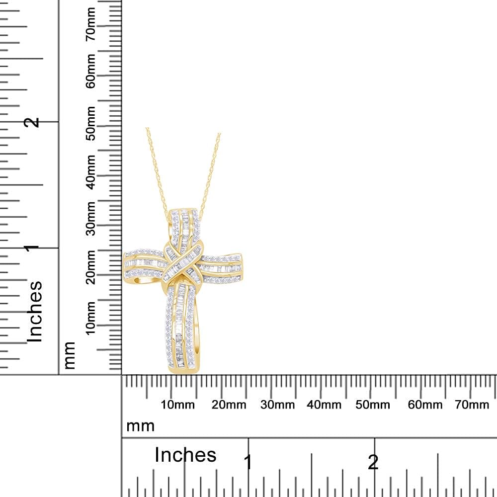 Infinity Cross Diamond Pendant Necklace for Women & Men, 1.00 Cttw Natural or Lab-Grown Diamond in 14K Gold Over 925 Sterling Silver, Religious Christian Jewelry Gift with 18" Chain - Image 5