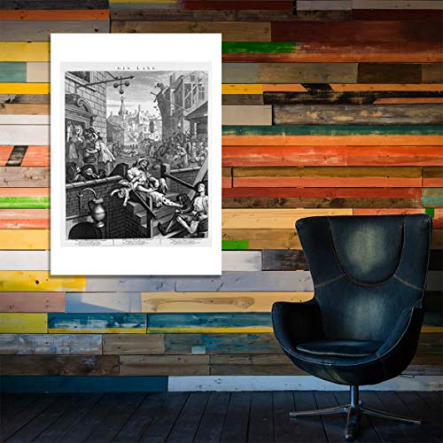 William Hogarth Gin Lane Giclée estampe extra large avec cadre mat premium - 6