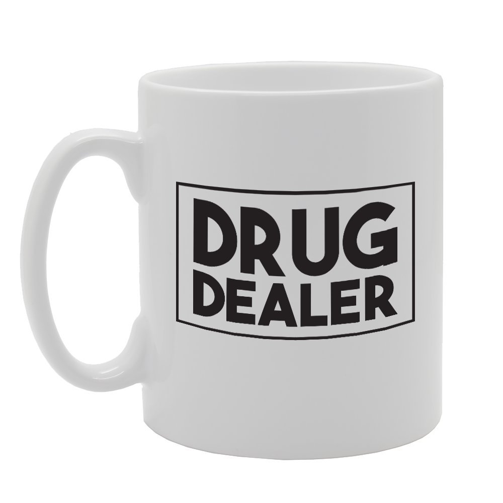Coralgraph Inc Men's White Mg1764 Drug Dealer Novelty Gift Printed Tea Coffee Ceramic Mug