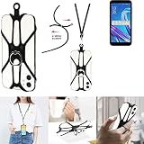 Per Asus ZenFone Live (L1) Go Edition: Copertura integrata per cellulare: la copertura in TPU/silicone assicura che la cinghia del cellulare sia saldamente fissata al telefono. I collegamenti del telefono non sono coperti.