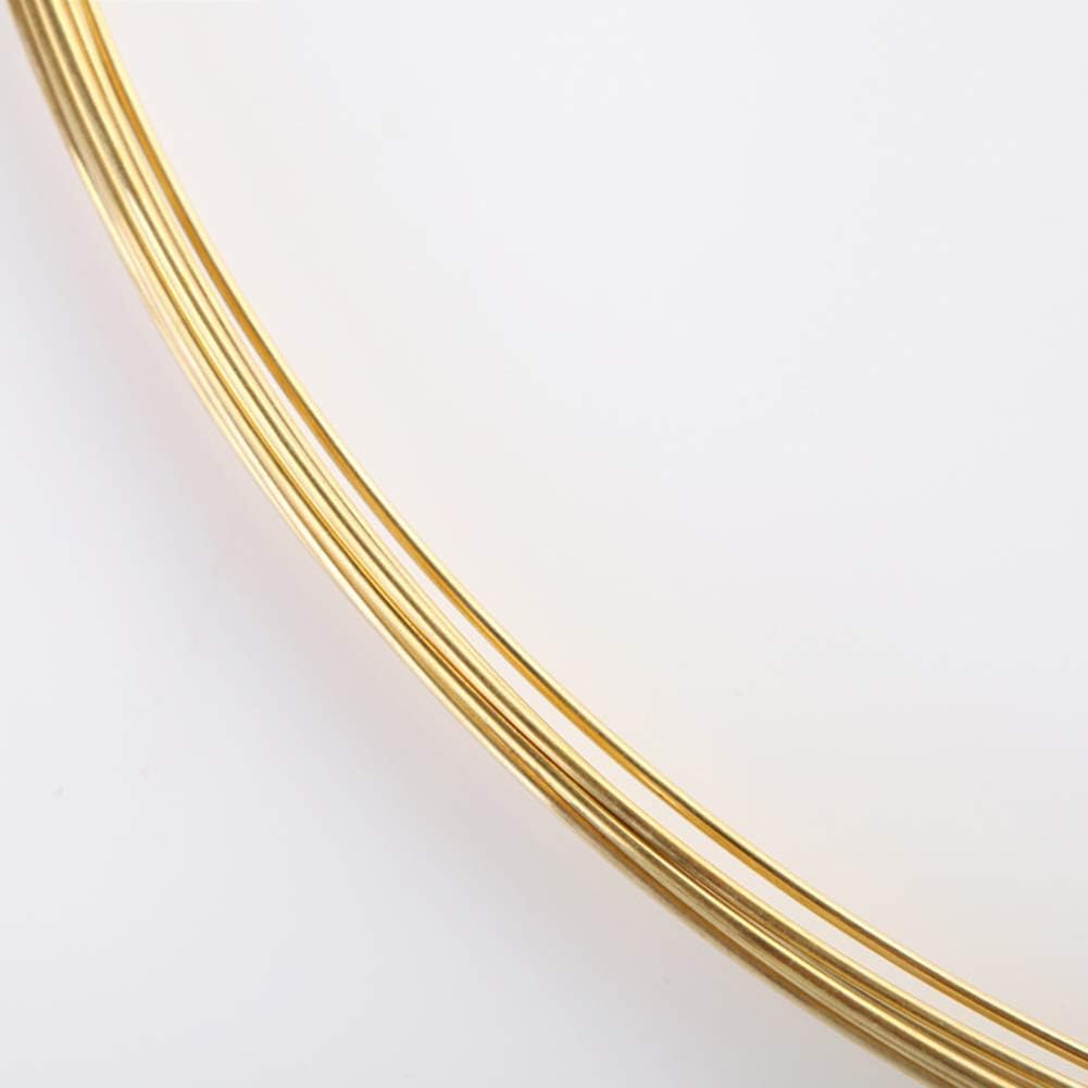 WzqwzjBrass Wire, Metal Craft Wire, for DIY Crafts, Length 5000mm, Diameter 2mm to 2.5mm,2.5mm