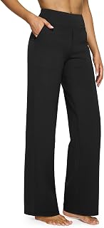 G4Free EverGoing Wide Leg Yoga Pants for Women: High Waist Pockets, 4-Way Stretch, Petite/Regular/Tall Sizes