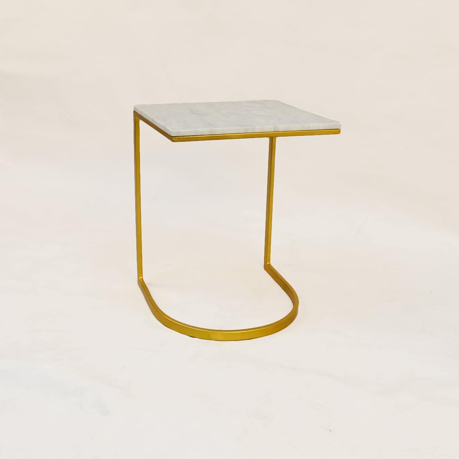 Carolina Chair & Table Cashel Accent Table, White/Gold