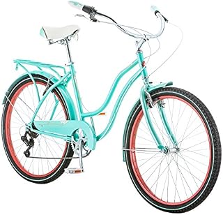 Schwinn Perla Women's Cruiser Bicycle, Featuring 18-Inch Step-Through Steel Frame and 7-Speed Drivetrain