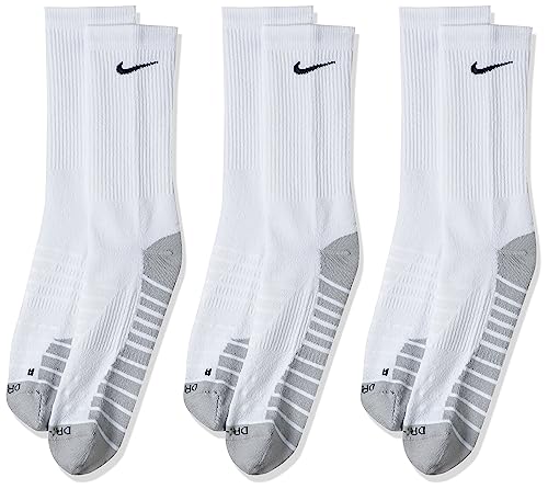 Nike Dry Cushion Crew Training Sock (3 Pairs),White,Medium #TOP26
