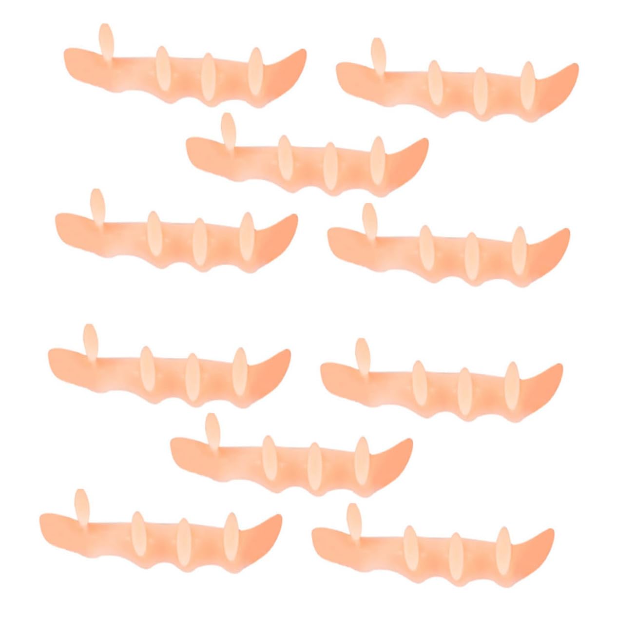 FOMIYES 10pcs Silicone Toes Separators for Overlapping Toes Skin Foot Correctors for for Use Comfortable Gel Design for Travel and Rest