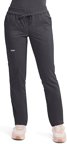 Workwear Revolution WW105 - Pantalones quirúrgicos tipo cargo para mujer, ropa quirúrgica de material suave y elástico, con cordón ajustable