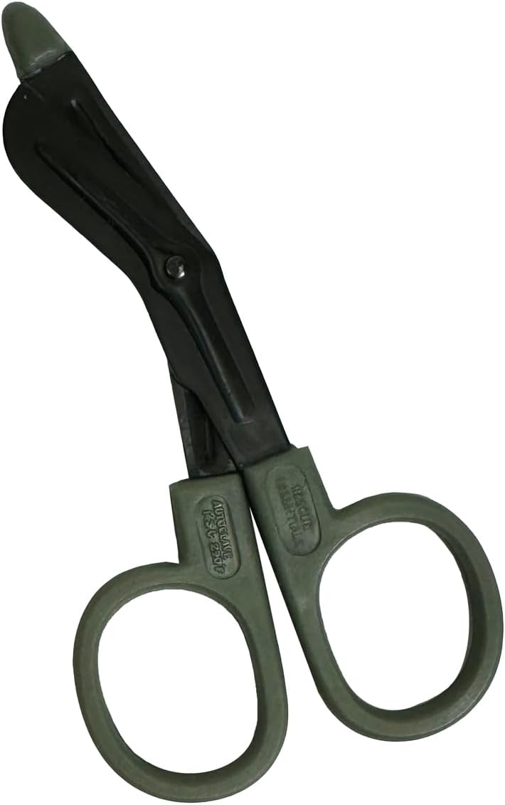 Shears; EMT 4" (Mini) with Black Blades by Rescue Essentials (OD Green)