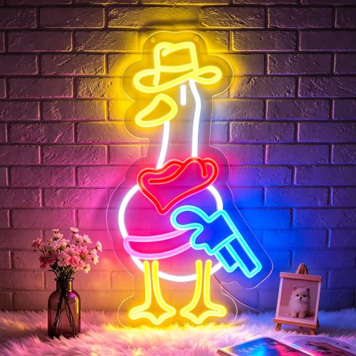 Image of Neon Sign, Goose Neon Signs for Wall Decor LED Signs Neon Light