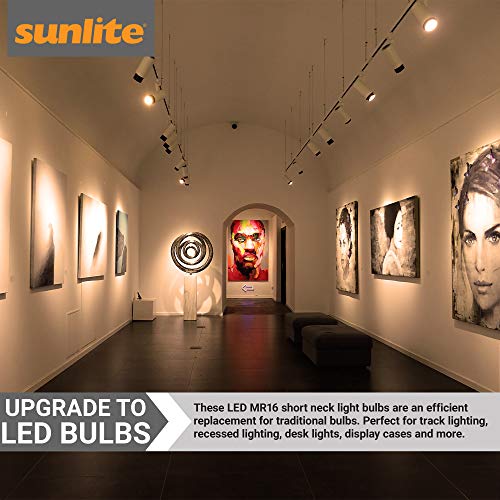 Sunlite 40983-Su Led Par16 Short Neck Recessed Spotlight Bulb 7 Watt, (60W Halogen Replacement), 500 Lumens, Medium (E26) Base, Dimmable, Etl Listed, 6 Pack, 2700K Warm White #TOP3