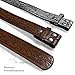 Western Floral Engraved Embossed Leather Belt Strap with Snaps on 1-1/2