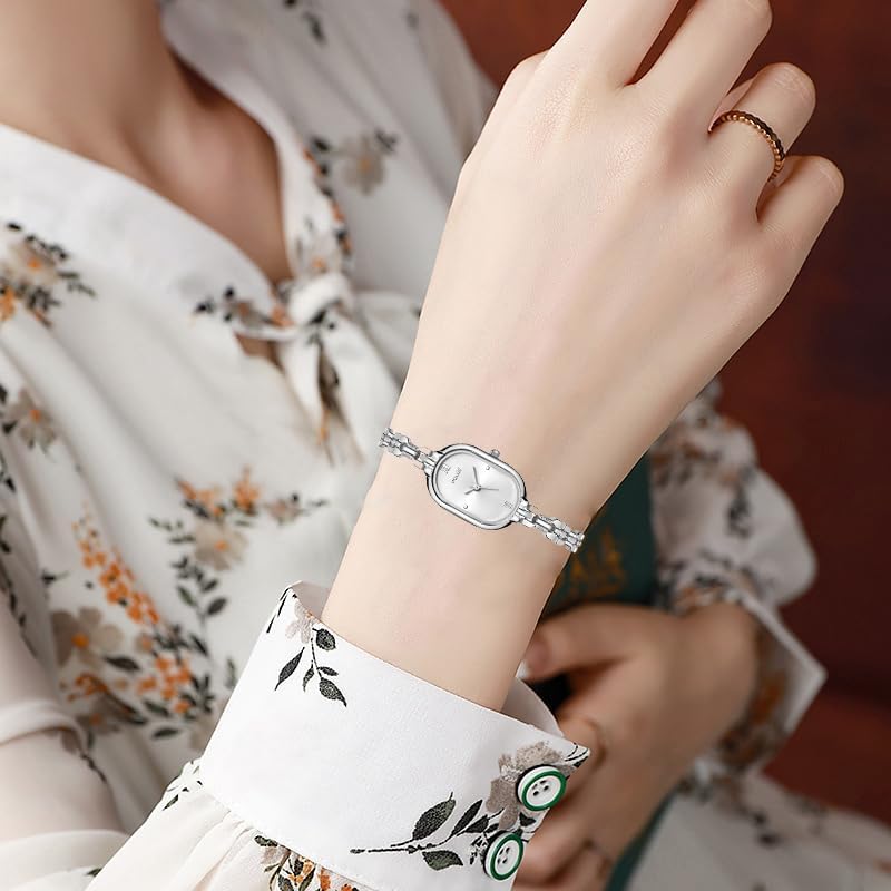 Watches for Women Elegant Oval Waterproof Watch Gold Vintage Watch Adjustable Stainless Steel Bracelet Quartz Watch - Image 4