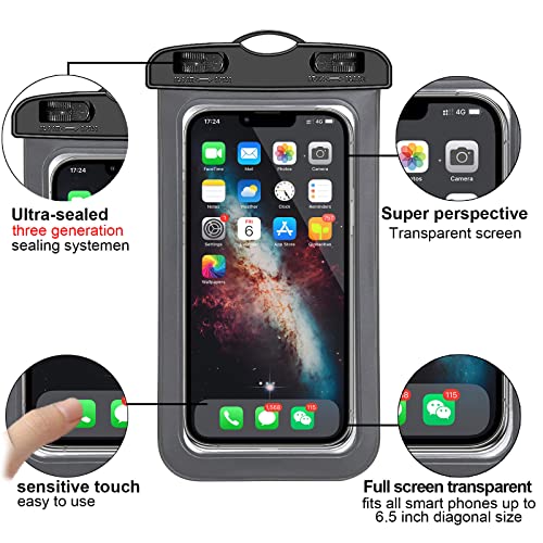 8 Pack Universal Waterproof Phone Pouch, Large Phone Dry Bag Waterproof Case For Apple Iphone 14 13 12 11 Pro Max Xs Max Xr X 8 7 6 Plus Se, Samsung S21 S20 S10,Note,Up To 7" #TOP2