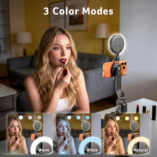 Image of Acer Gadget Auto Face Tracking Tripod for iPhone - Magnetic Phone Mount Gesture Control Detachable Mini Ring Light 64 inch 360 Degree AI Tracking Phone Tripod for Vlogging YouTube TikTok Video Recording