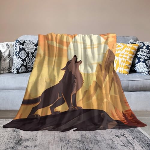 Couverture loup en flanelle moelleuse quatre saisons - 7