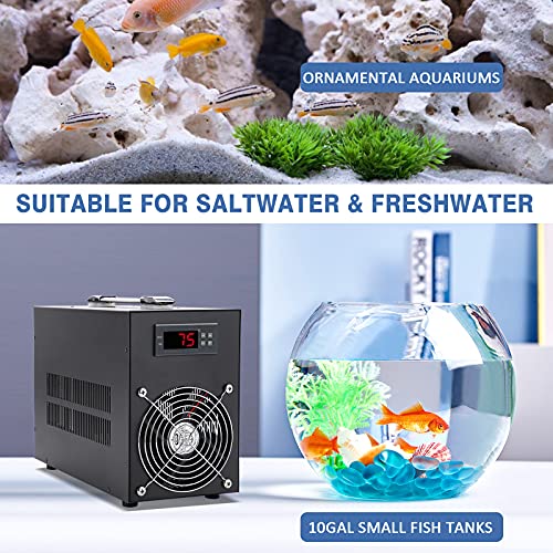 Poafamx 16Gal Aquarium Chiller Small Water Chiller For Househod Fish Tanks Coral Crystal Shrimp 110V With Pump (Chiller, 60L/16Gal) #TOP6